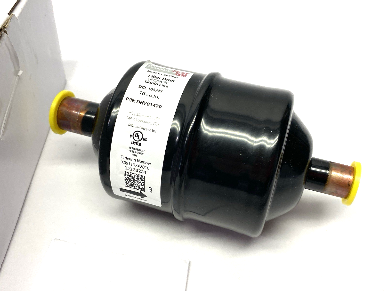 DHY01470 | Trane ServiceFirst Liquid Line Drier 16 CU. IN. DCL165/4S Solder Ends - New – Open box - Maverick Industrial Sales