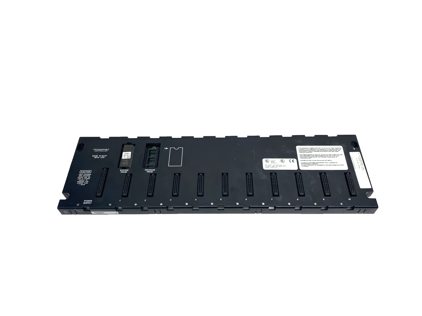 IC693CPU323N | GE Fanuc 10-Slot PLC Chassis/Base w/ CPU 395-019J - Used - Maverick Industrial Sales