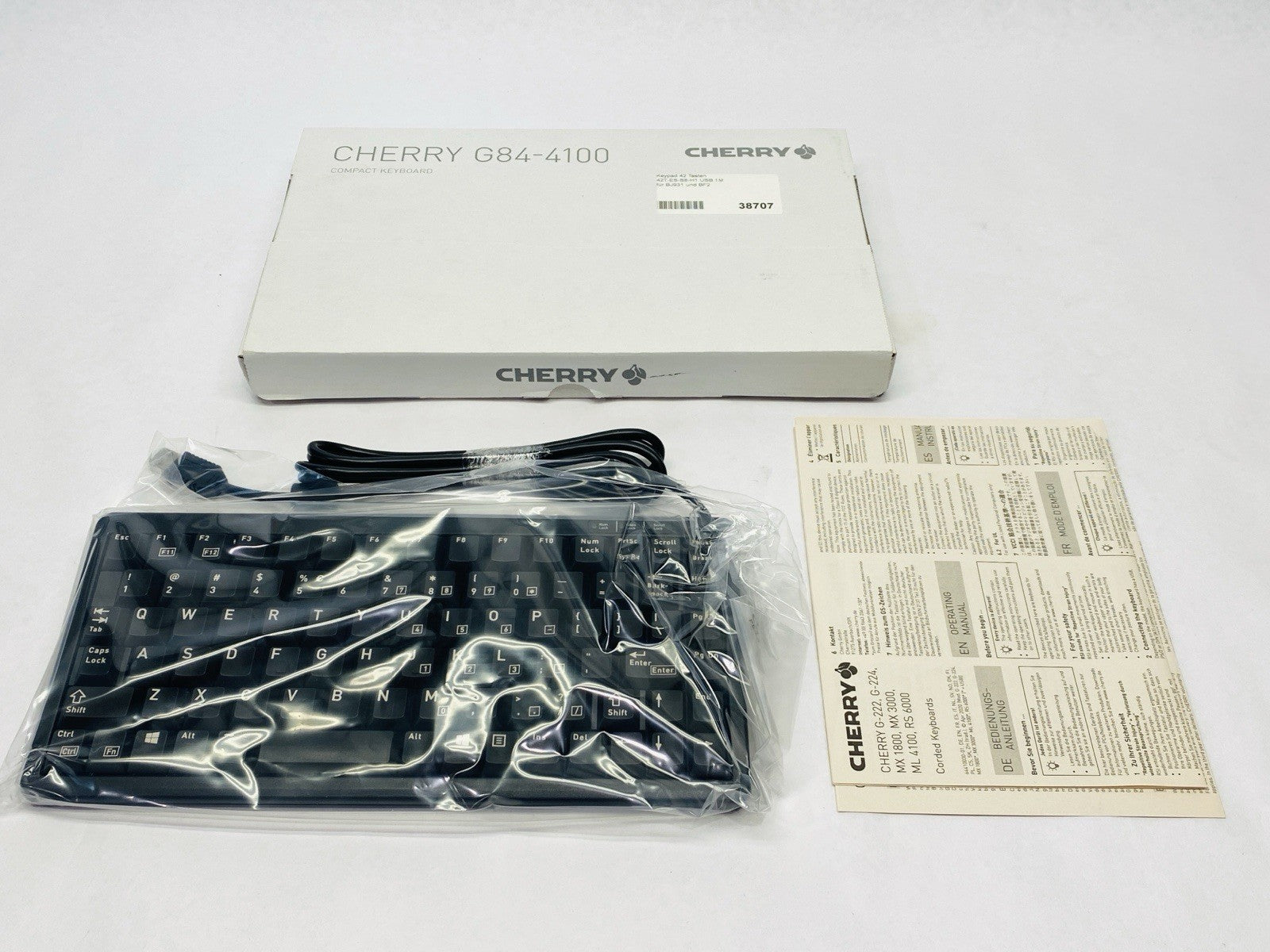 Cherry G84-4100 Compact Keyboard Black USB - Maverick Industrial Sales