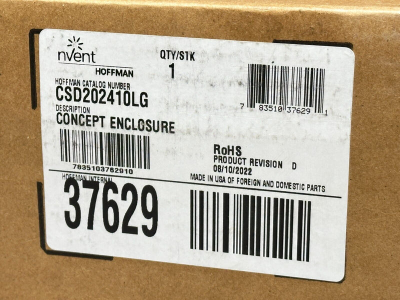 Hoffman CSD202410LG Nvent Concept Single Door Enclosure 24" x 20" x 10" 37629 - Maverick Industrial Sales