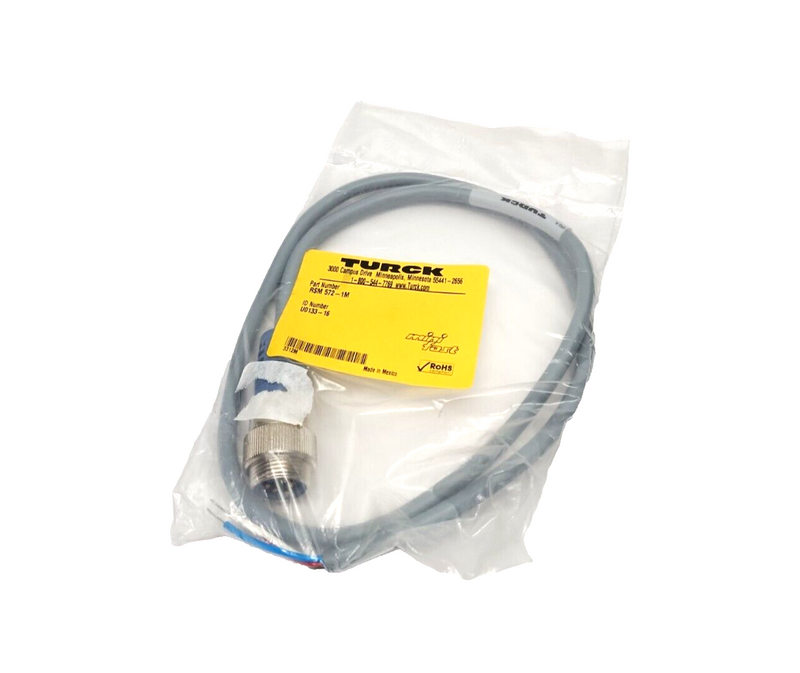 Turck RSM 572-1M DeviceNet Cordset 7/8" Male 5-Pin Minifast To Leads 1m U0133-16 - Maverick Industrial Sales