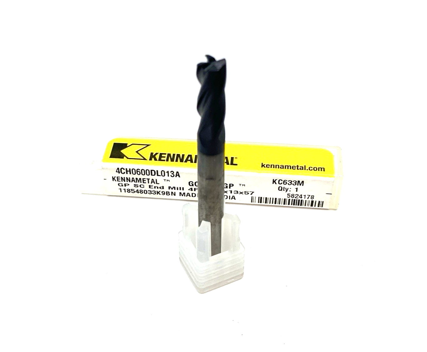 5824178 | Kennametal GOmill™ GP Beveled 4-Channel Smooth Handle 4CH0600DL013A - New – Open box - Maverick Industrial Sales