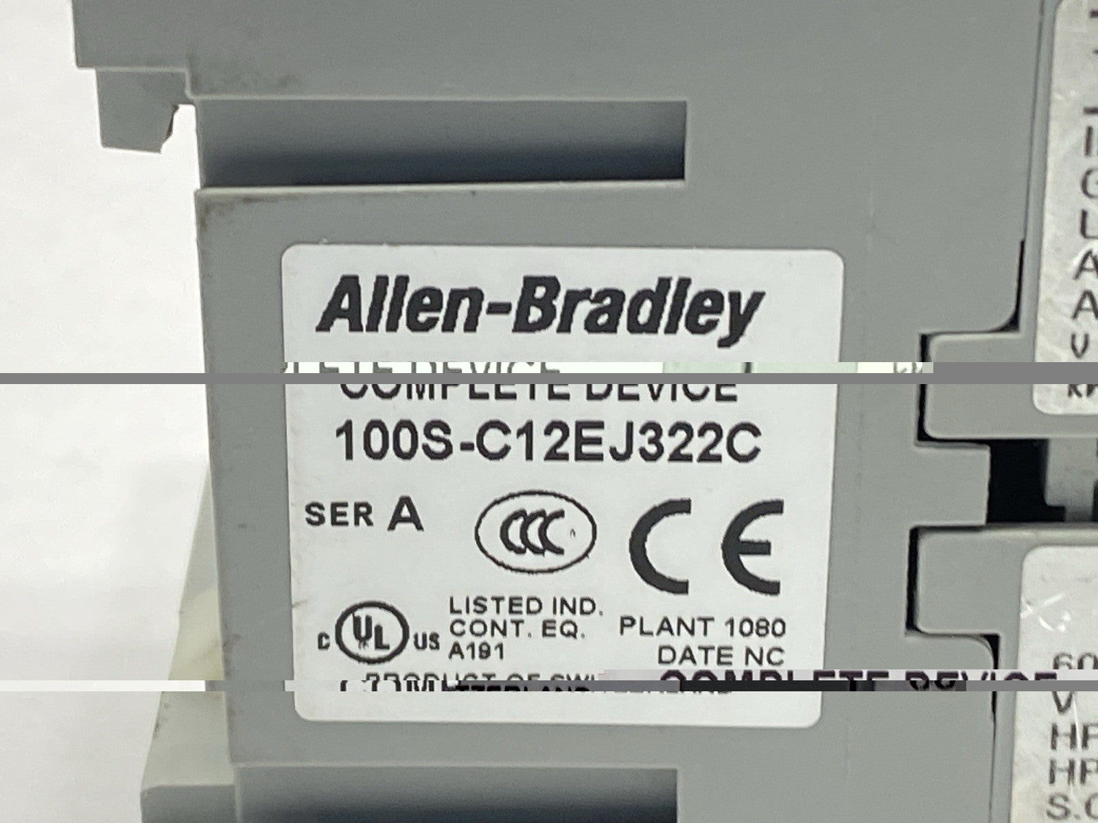 Allen Bradley 100S-C12EJ322C Ser A Safety Contactor 12A 600V 24VDC Coil - Maverick Industrial Sales