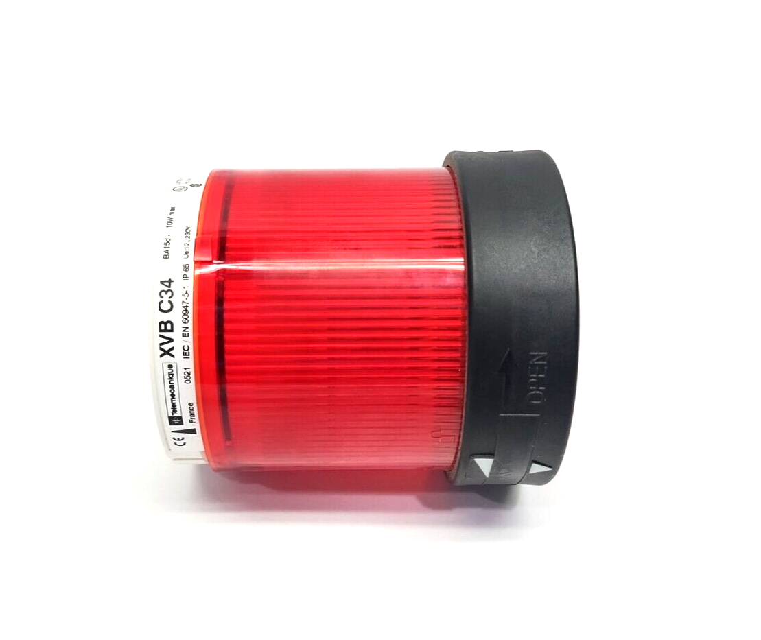 Telemecanique XVB C34 70mm Indicating Bank/Stack Light Unit, Red, 10W 250V - Maverick Industrial Sales