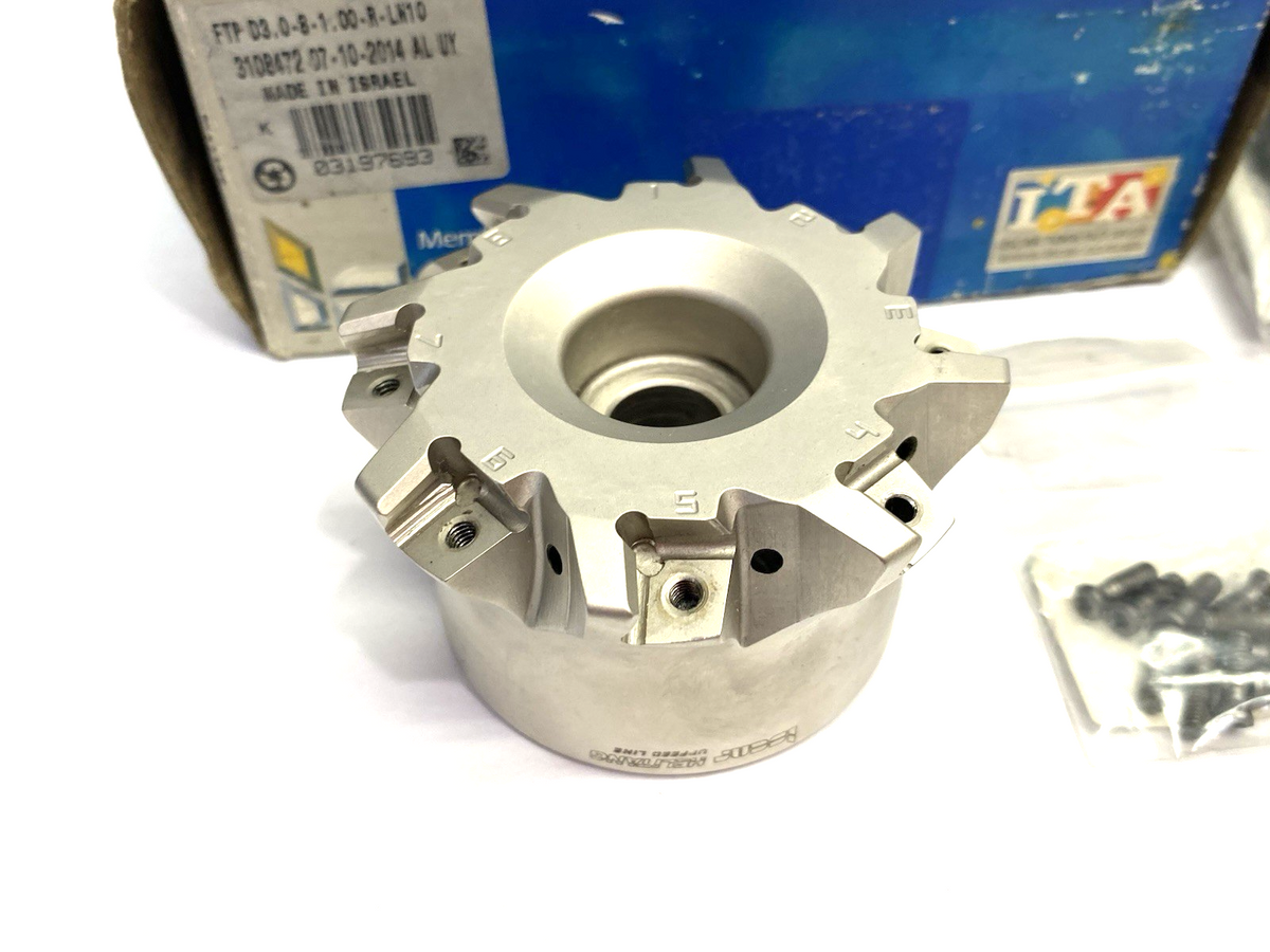 Iscar FTP D3,0-8-1,00-R-LN10 Indexable Face Mill 8-Tooth Coolant-Through 3197693 - Maverick Industrial Sales