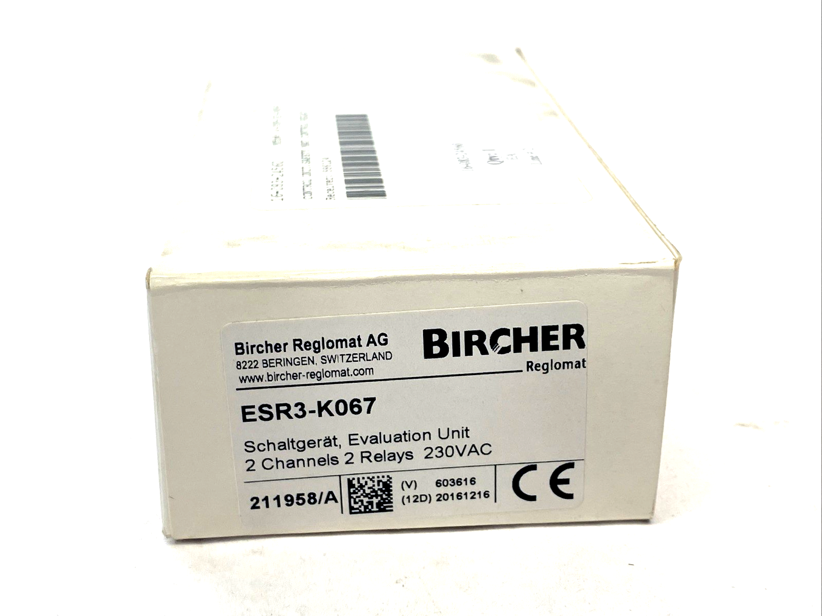 Bircher Reglomat ESR3-K067 Switching Evaluation Unit, 2 Channels 2 Relays 230VAC - Maverick Industrial Sales