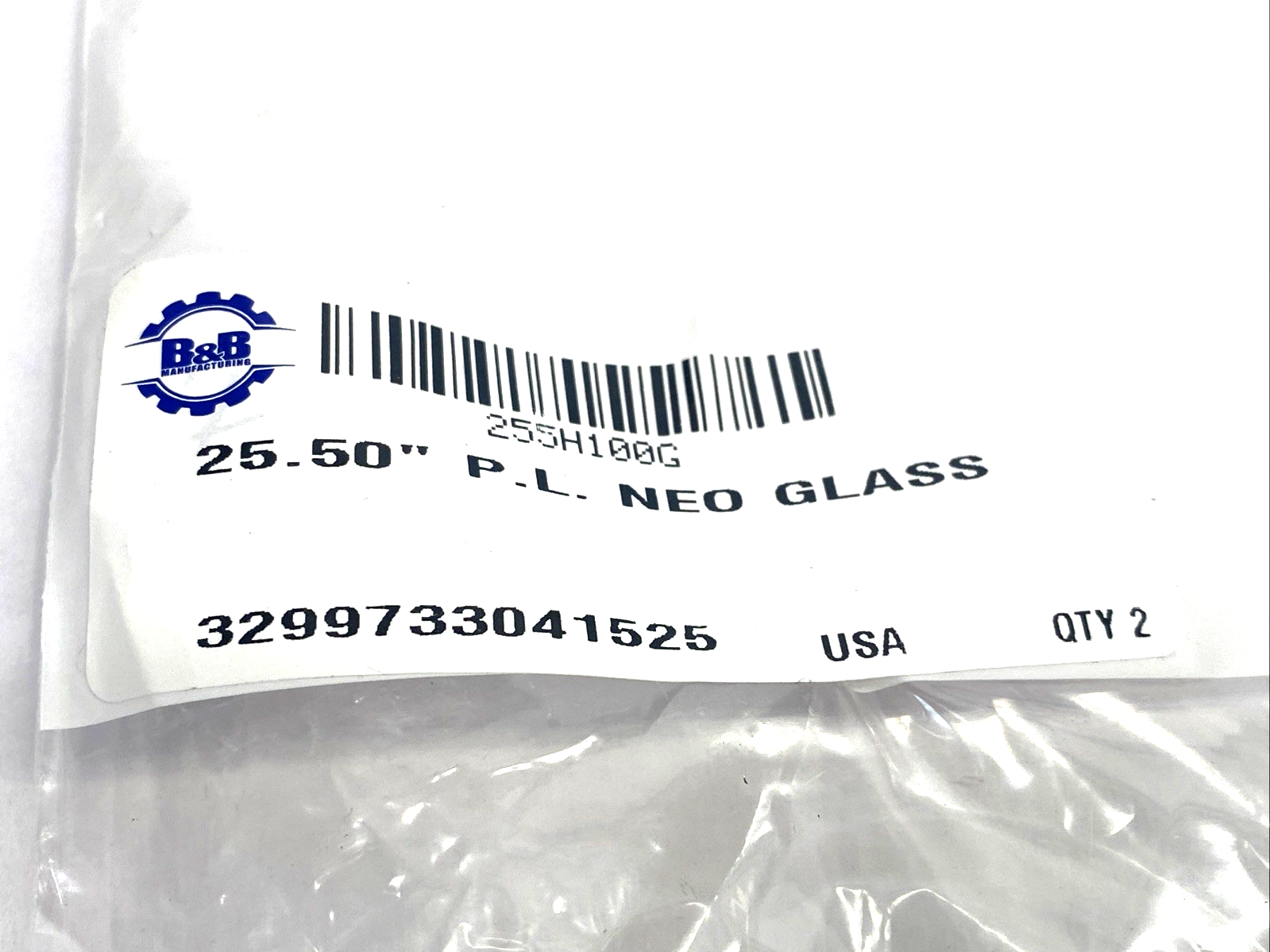 B&B 255H100G Timing Belt, 25.50" Pitch Length 1" Wide, 51 Teeth LOT OF 2 - Maverick Industrial Sales