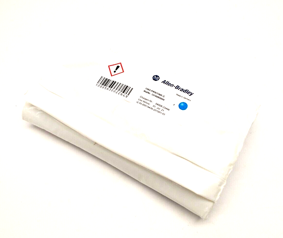 1492-PRINTINK-C | Allen Bradley Printer Ink Cartridge Cyan EXP 01. Jul. 21 - New – Open box - Maverick Industrial Sales