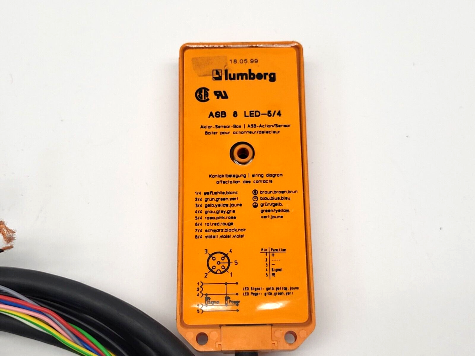 Lumberg ASB 8 LED-5/4 8-Port Actuator Sensor Box 3m - Maverick Industrial Sales