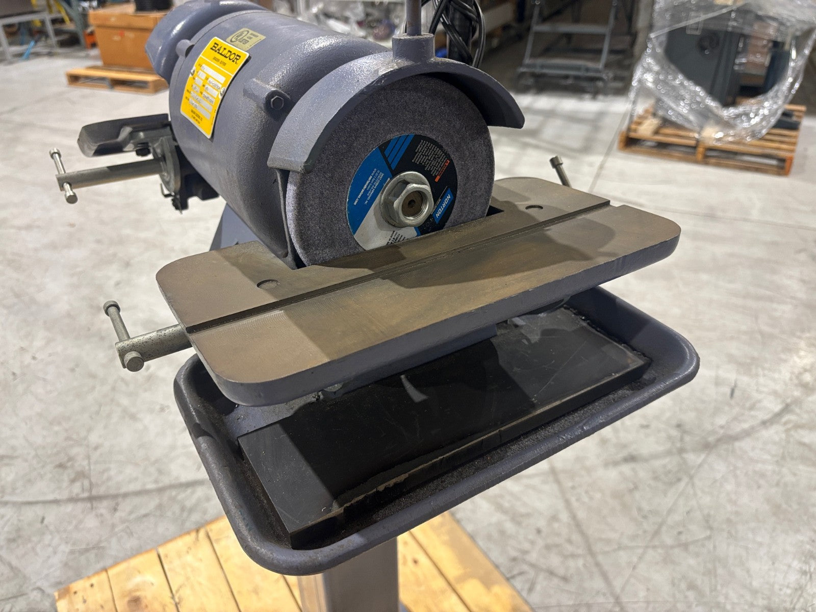 510 | Baldor Pedestal Grinder Buffer, 1/2 HP, 208-230/480 3 Phase - Used - Maverick Industrial Sales