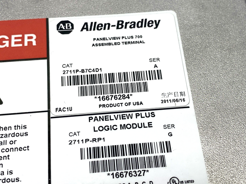 Allen Bradley 2711P-B7C4D1 Ser. A PanelView Plus 700 Operator Interface HMI - Maverick Industrial Sales