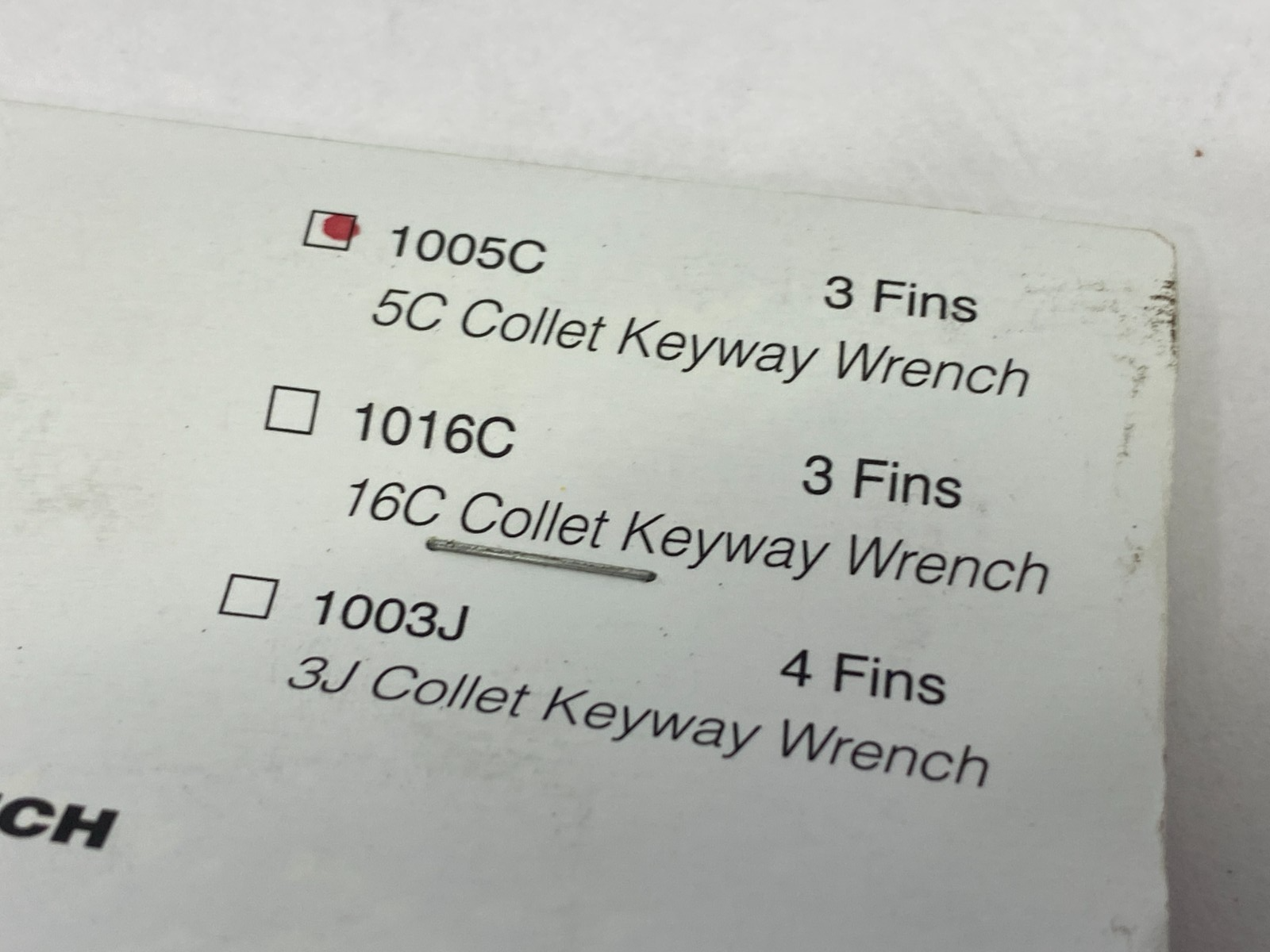 Mitee Bite 1005C Collet Keyway Wrench C5 - Maverick Industrial Sales