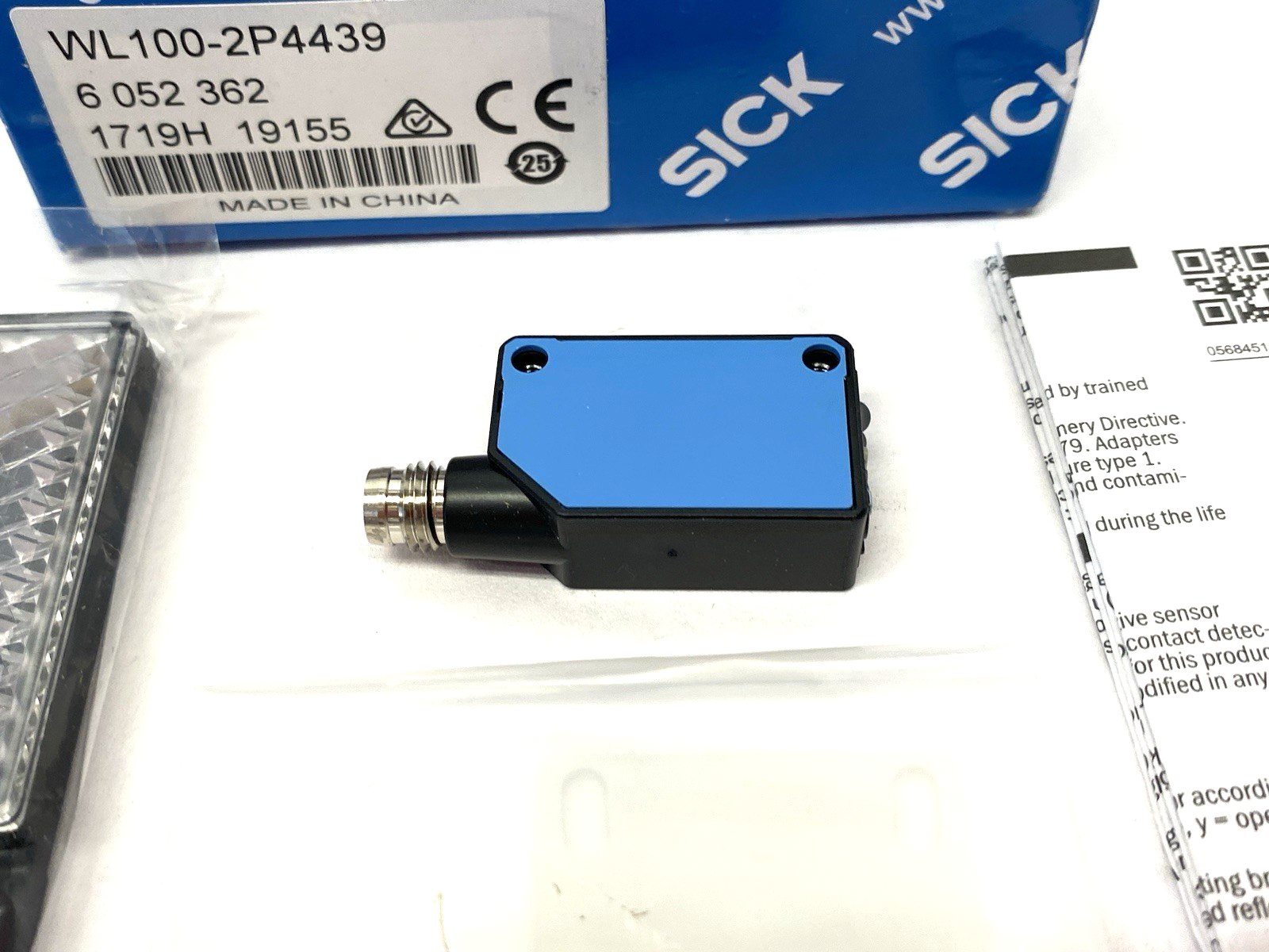 Sick WL100-2P4439 Photoelectric Retro-reflective Sensor, Rectangular 6052362 - Maverick Industrial Sales