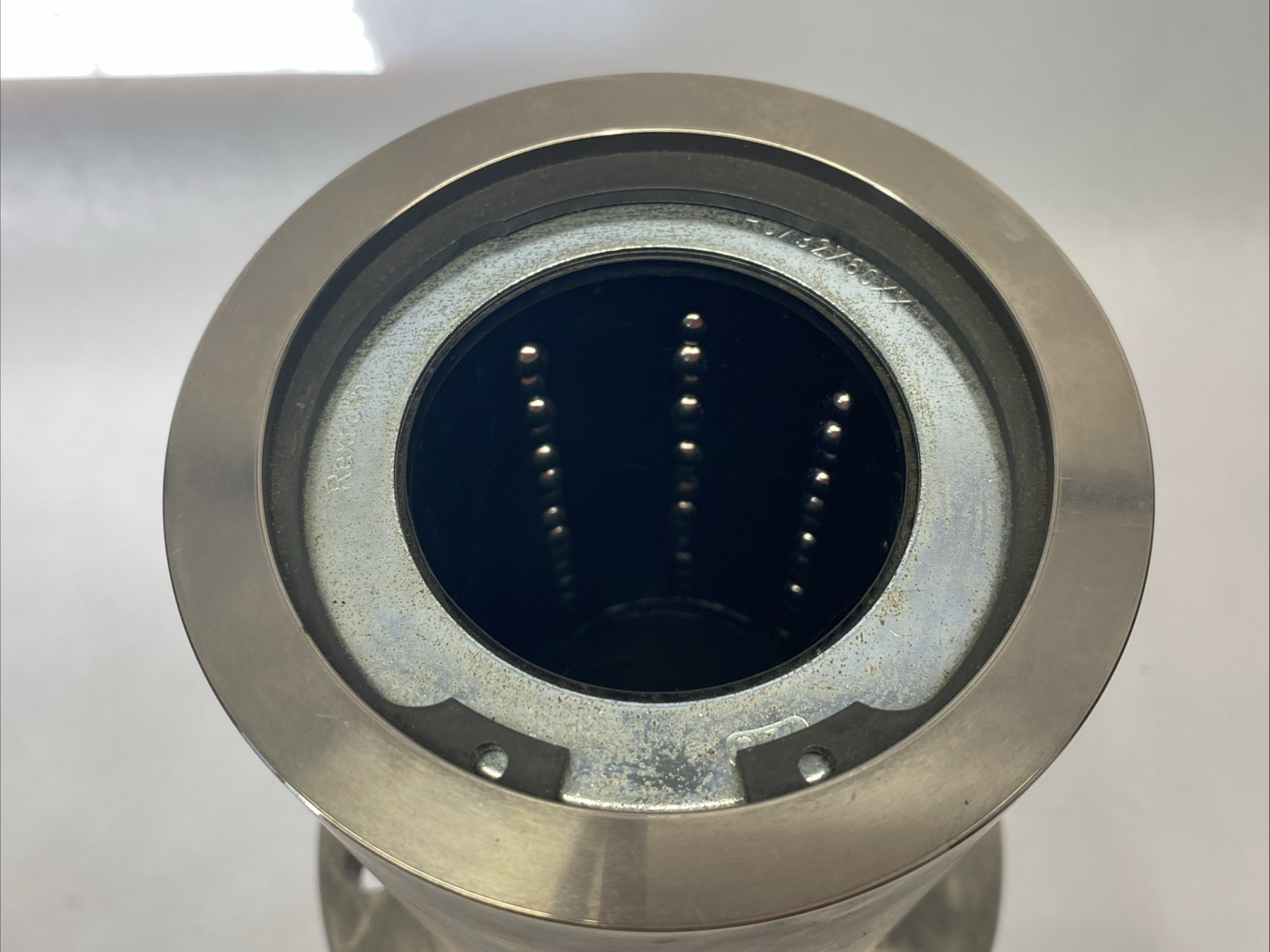 Double Length Round Flange Linear Bearing, for 2-3/8" Shaft, 16" OAL, Steel - Maverick Industrial Sales