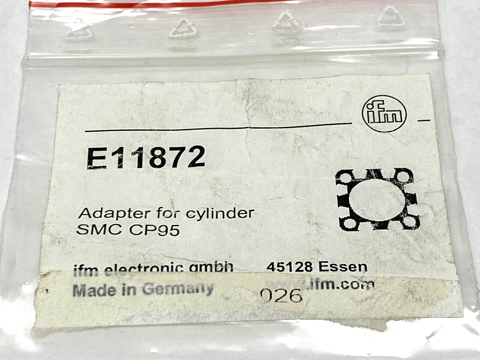IFM E11872 Adapter for SMC CP95 Pneumatic Cylinder LOT OF 2 - Maverick Industrial Sales