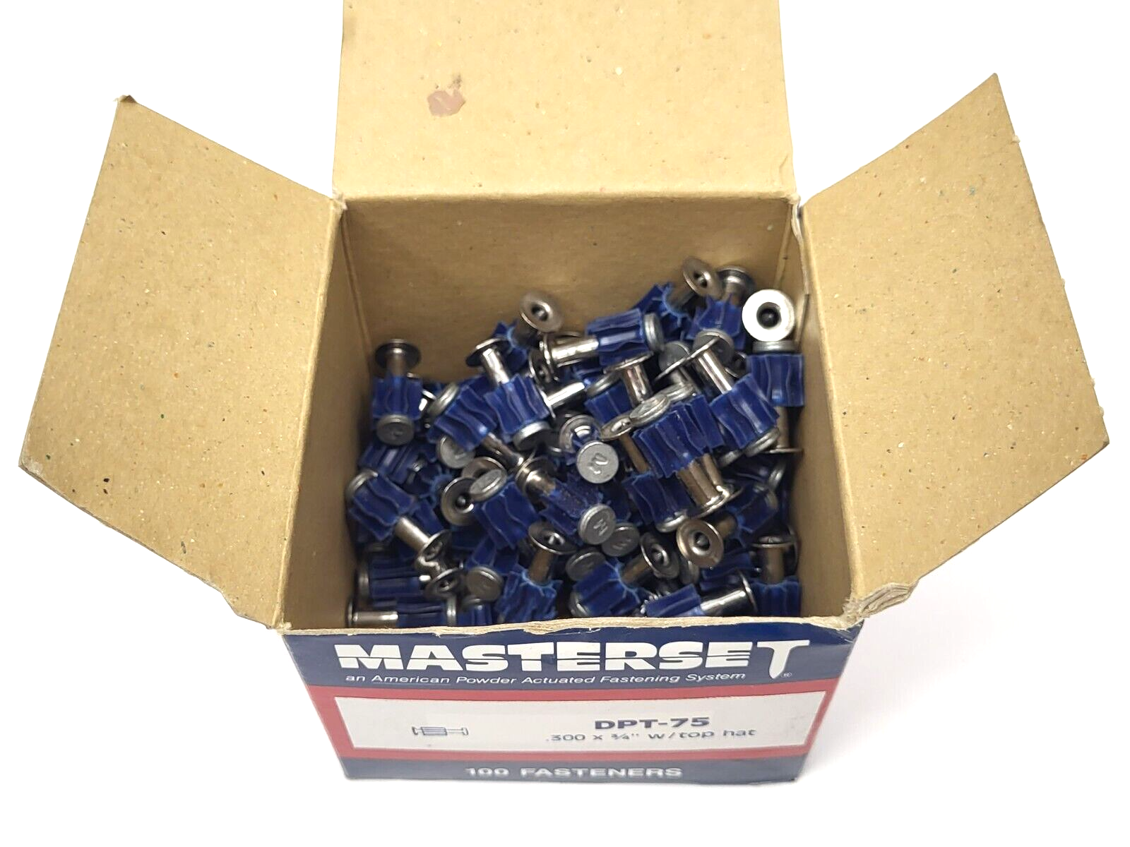 Masterset DPT-75 .300 x 3/4" W/Top Hat Fasteners BOX OF 91 - Maverick Industrial Sales