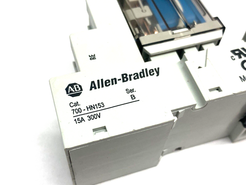 Allen Bradley 700-HN153 Ser. B Relay Base w/ 700-HB32Z24 Ser. E Cube Relay - Maverick Industrial Sales