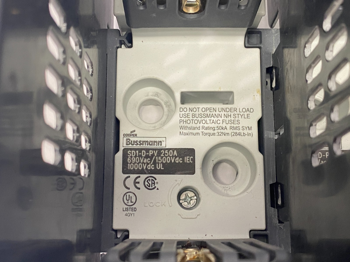 Cooper Bussmann SD1-D-PV Photovoltaic Fuse Block 250A BLOCK OF 2 - Maverick Industrial Sales
