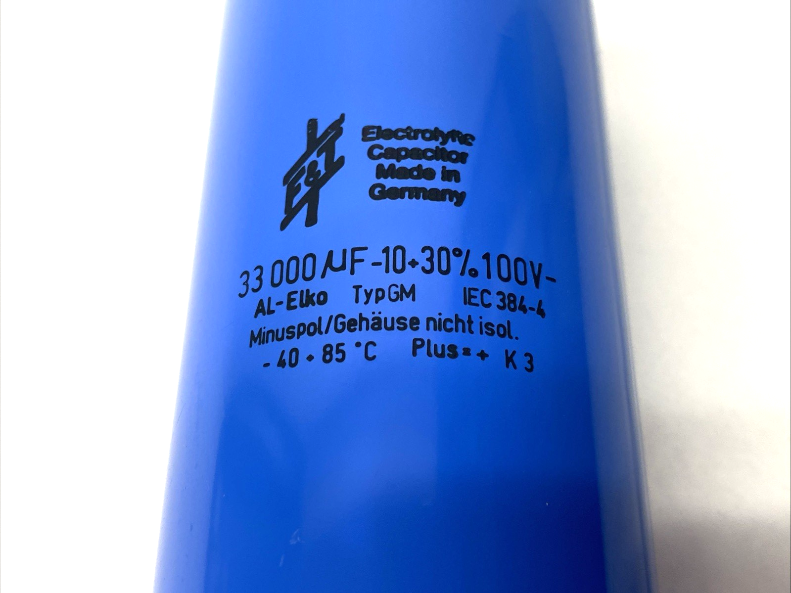 AL-Elko TypGM | F&T Electrolytic Capacitor 33,000µF-10+30%100V - Used - Maverick Industrial Sales