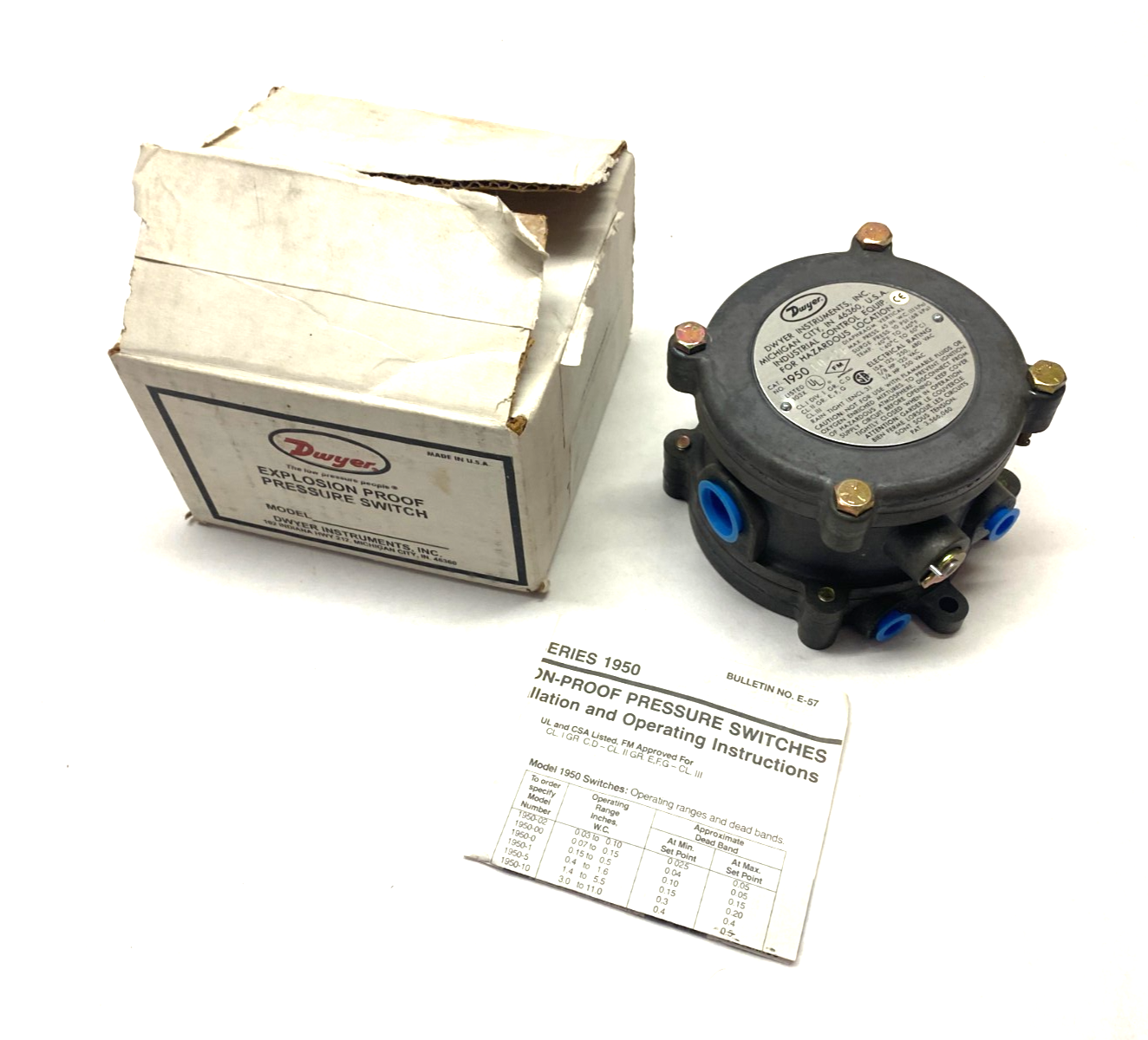 Dwyer 1950-10-2F Explosion Proof Pressure Switch - Maverick Industrial Sales
