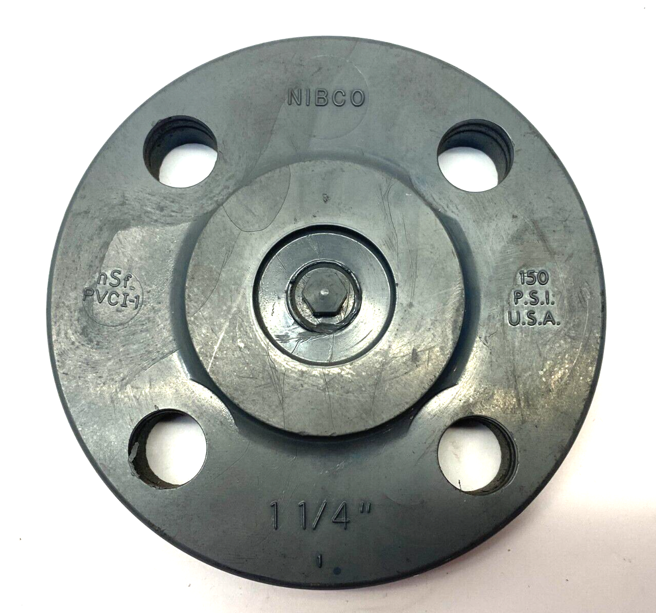 Nibco 4519-H Chemtrol Blind Flange 1-1/4" 4-Hole GRAY SCH 80 150psi Max CA16450 - Maverick Industrial Sales