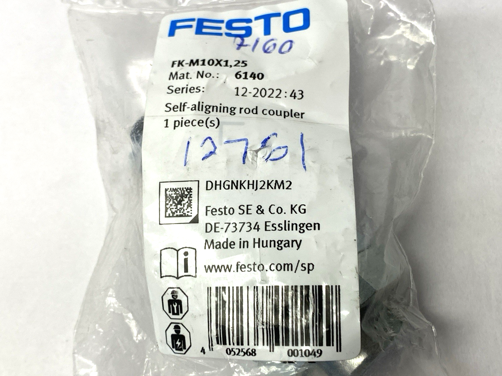 Festo FK-M10X1,25 Self-Aligning Rod Coupler 6140 - Maverick Industrial Sales
