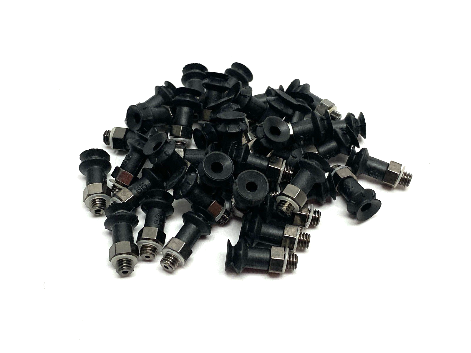 Piab B8.10.01AB Round Bellows Suction Cup Black M5 Male, 3250083 LOT OF 40 - Maverick Industrial Sales