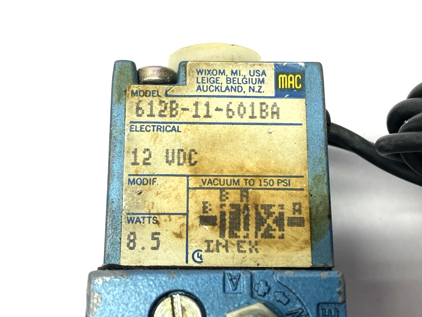 612B-11-601BA | MAC Valves Pneumatic Solenoid Valve 1/4" Ports - Used - Maverick Industrial Sales