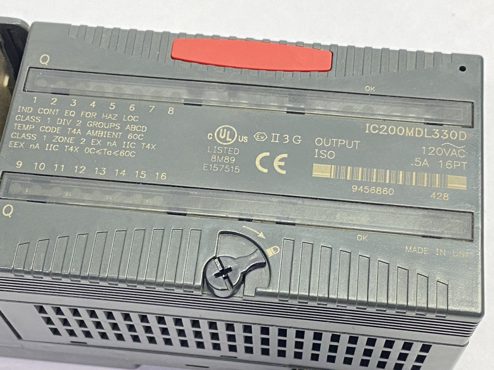 IC200MDL330D | GE Fanuc Isolated Output Module 16PT 0.5A 120VAC - For parts or not working - Maverick Industrial Sales