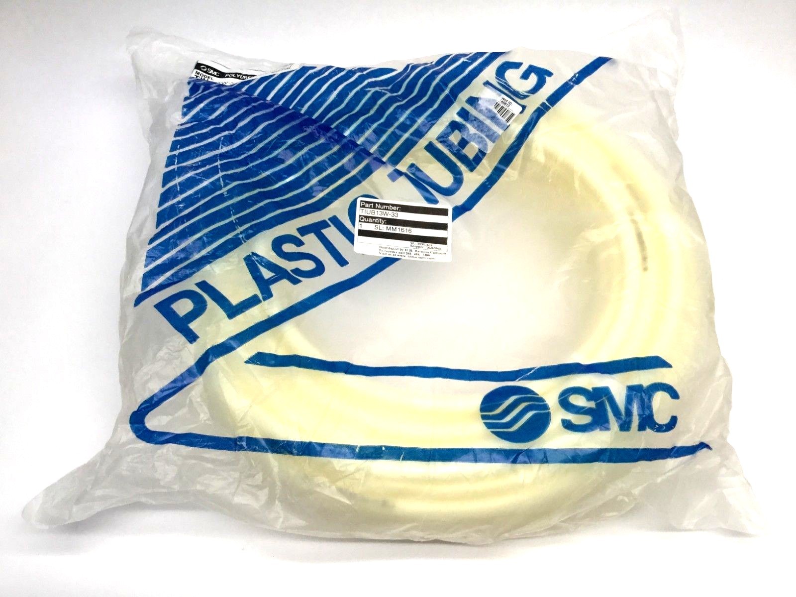 SMC TIUB13W-33 Polyurethane Tubing Series TIUB, 100FT White, 1/2” - Maverick Industrial Sales