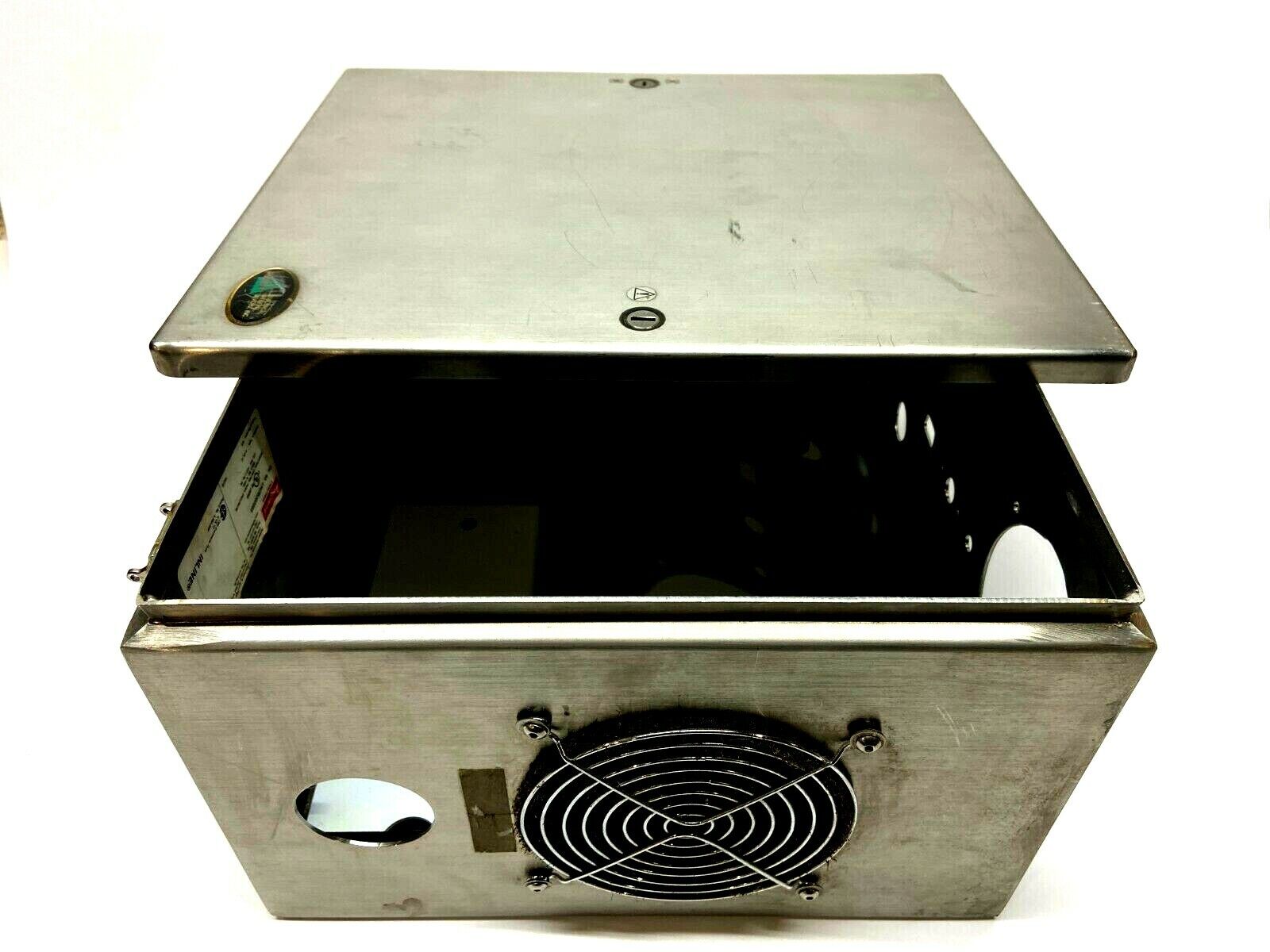Hoffman LHCS353020SS Stainless Enclosure 12-3/4" x 11-7/8 x 7-7/8" w/ Fan Cutout - Maverick Industrial Sales