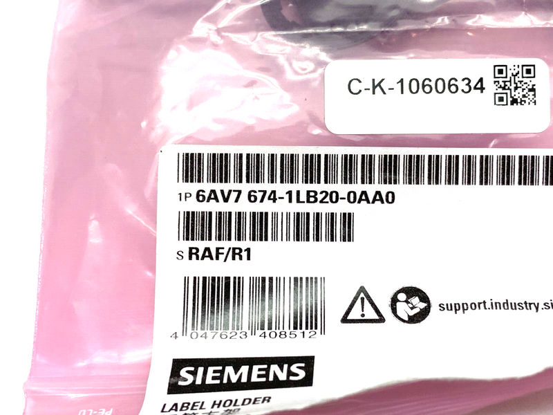 Siemens 6AV7 674-1LB20-0AA0 Operator Controls Label Holder 16.05mm x 26.3mm 55PK - Maverick Industrial Sales