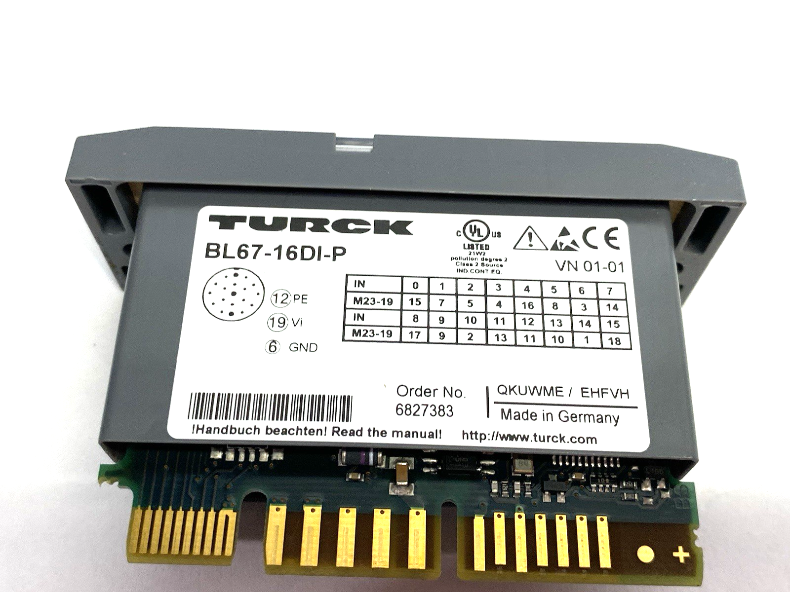 BL67-16DI-P | Turck Electronic I/O Module, PNP, 16-Digital Inputs, 6827383 - New – Open box - Maverick Industrial Sales