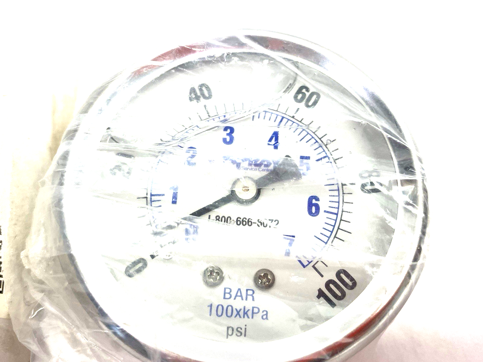 ICO300-101-100L | Spray Systems Pressure Gauge 2.5" Face 0-100psi, 1/4" LM - New – Open box - Maverick Industrial Sales