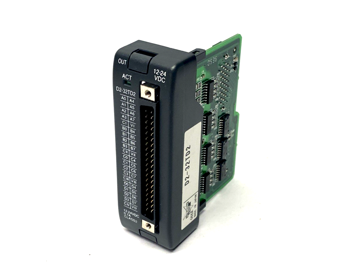 D2-32TD2 | Automation Direct DirectLOGIC DL205 Discrete Output Module, 32 Pt 24VDC - Used - Maverick Industrial Sales