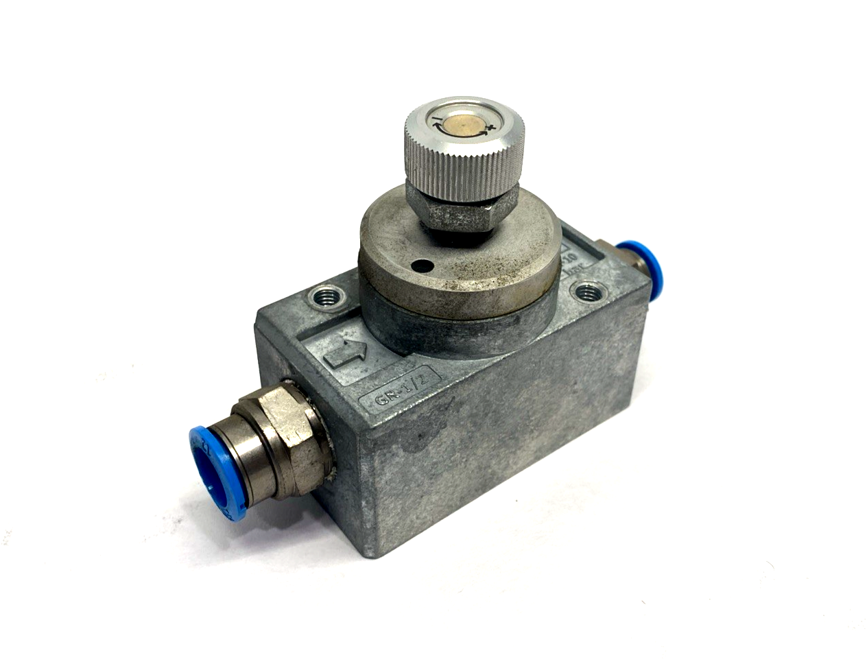 Festo GR-1/2 Pneumatic One-Way Flow Control Valve G 1/2" 3720 - Used - Maverick Industrial Sales
