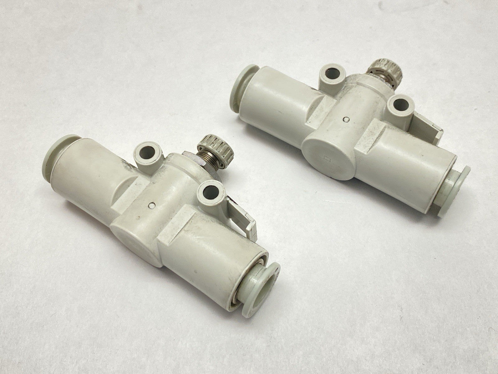 SMC AS3002F-10 Pneumatic Flow Control w/ Fitting 10mm OD Tube LOT OF 2 - Maverick Industrial Sales