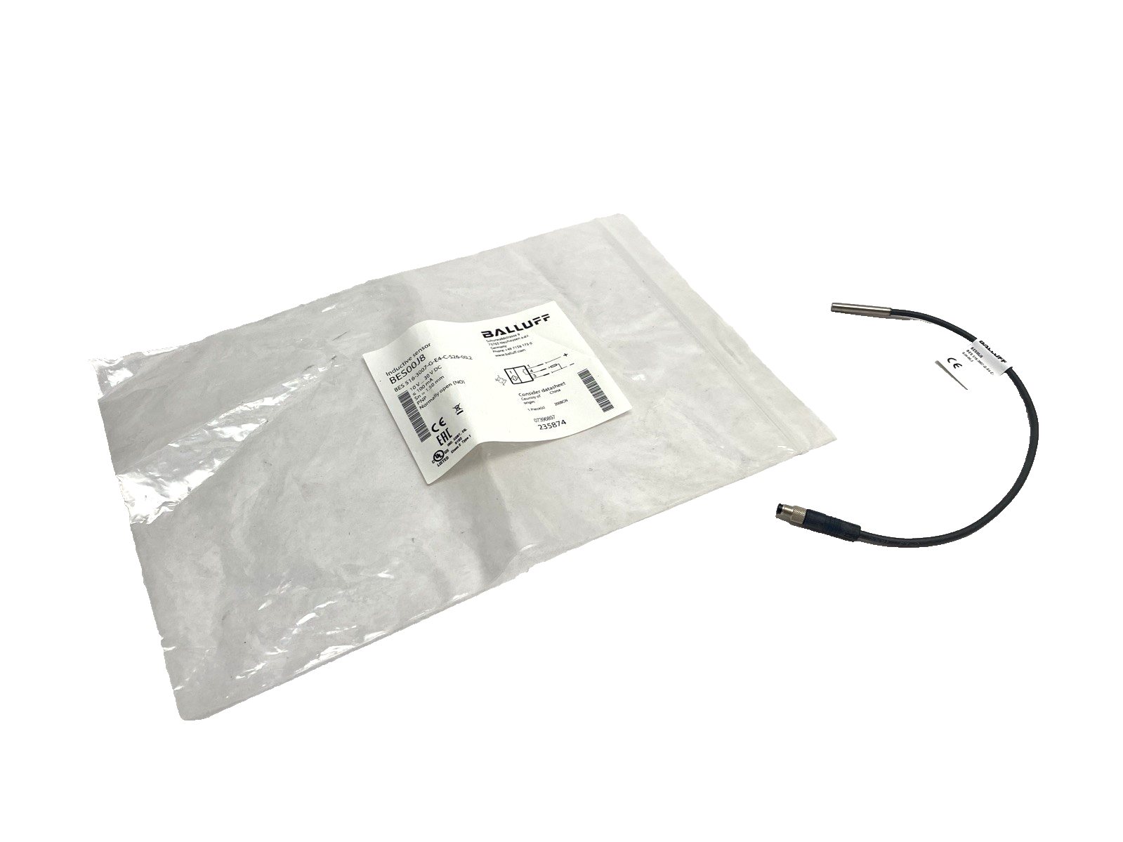 Balluff BES00J8 Inductive Proximity Switch/Sensor BES 516-3007-G-E4-C-S26-00,2 - Maverick Industrial Sales