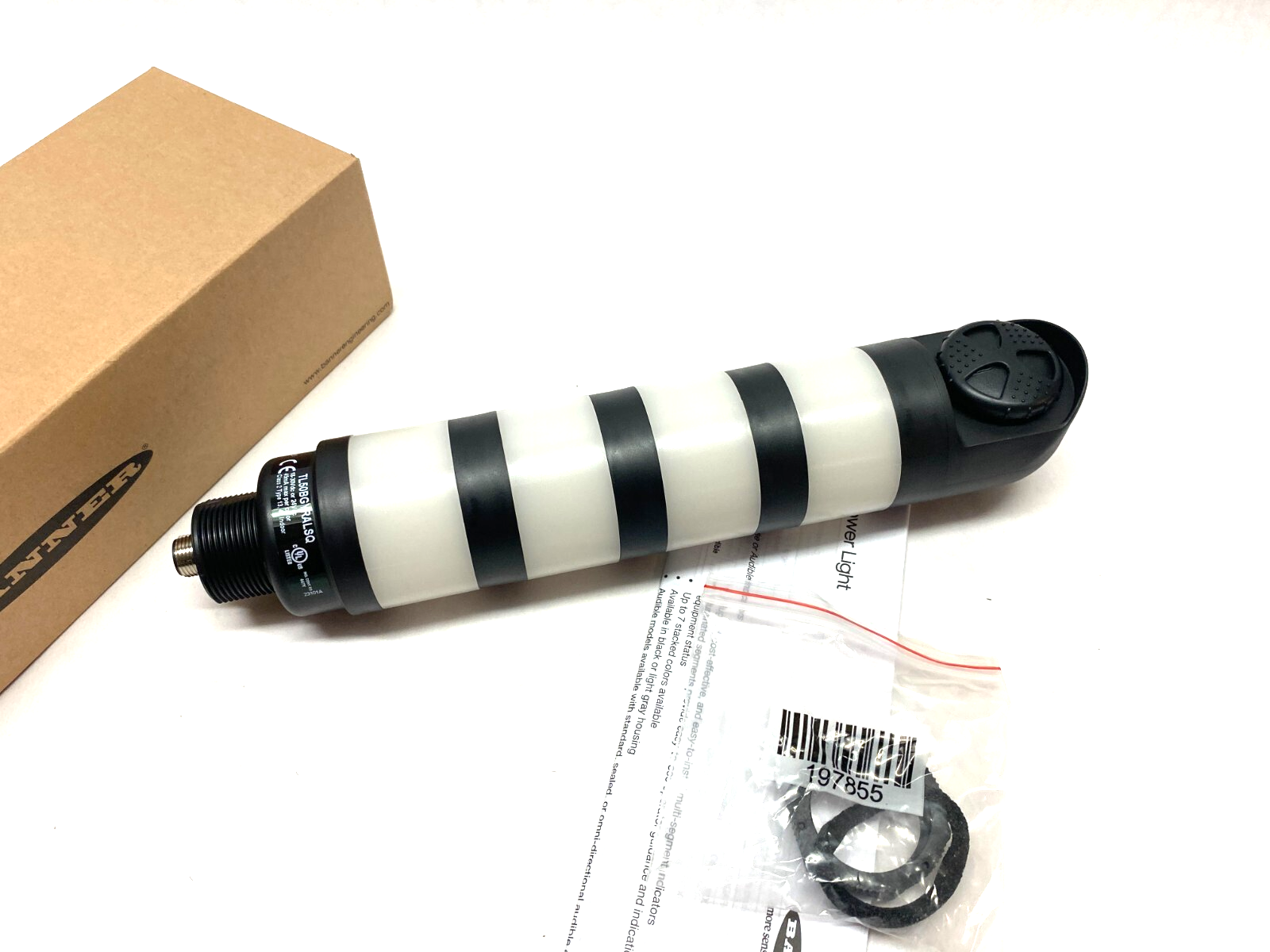 Banner TL50BGYRALSQ Core Series Audible Tower Light 5-Level 4-Color 24V 16683 - Maverick Industrial Sales