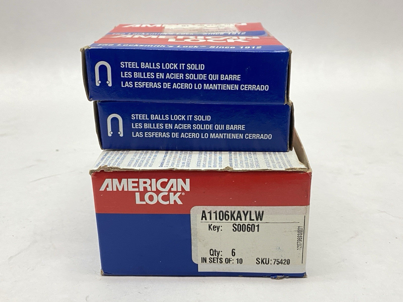 A1106KAYLW | American Lock Lockout Padlock Yellow Key S00601 LOT OF 10 - New - Maverick Industrial Sales