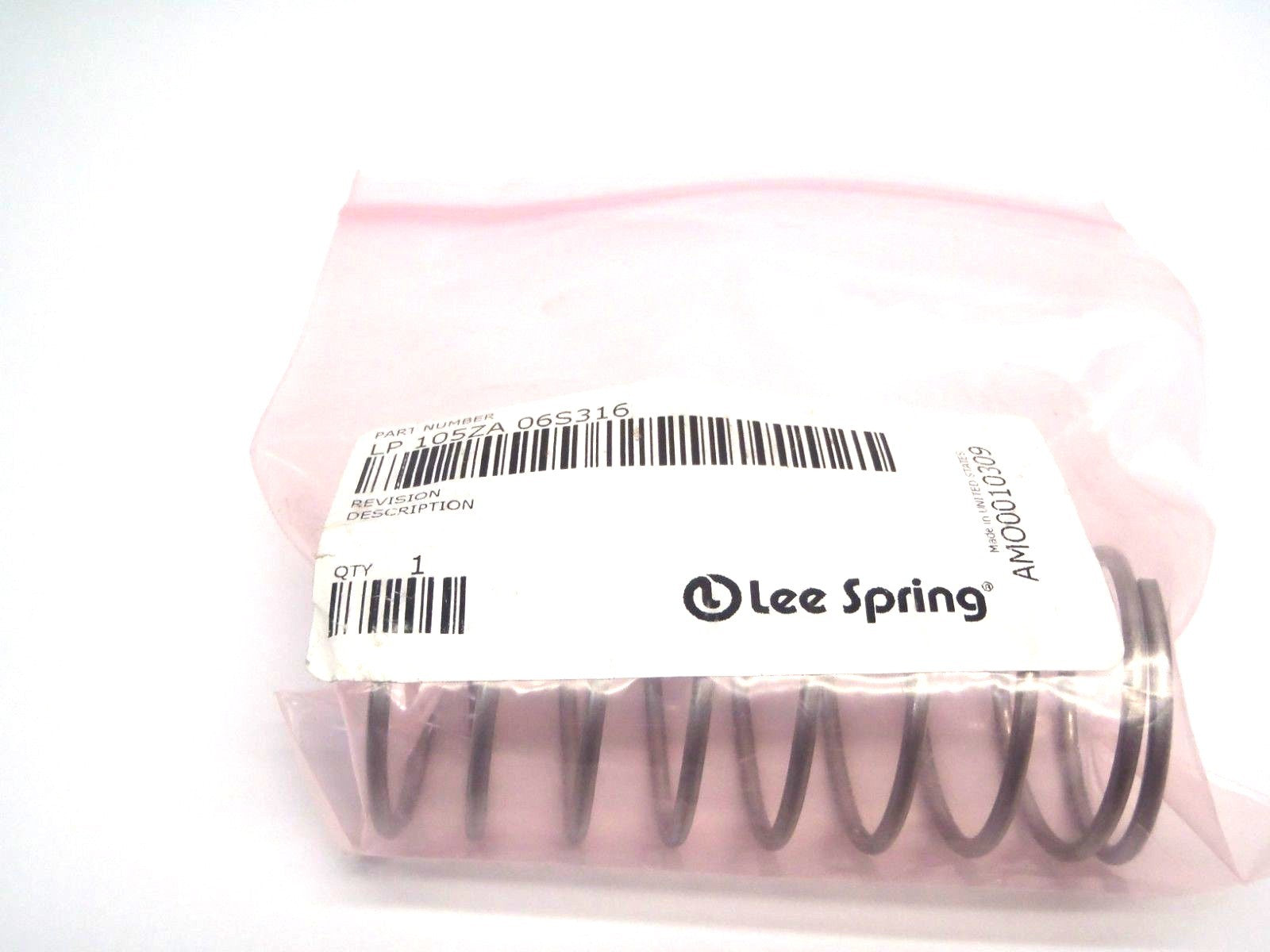Lee Spring LP 105ZA 06S316 1.687" OD 15lb Compression Spring 4" Free Length - Maverick Industrial Sales