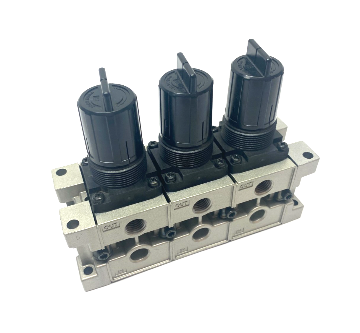SMC NARM2500-03A-N02 Modular 3-Regulator Manifold 1/4" NPT - Maverick Industrial Sales