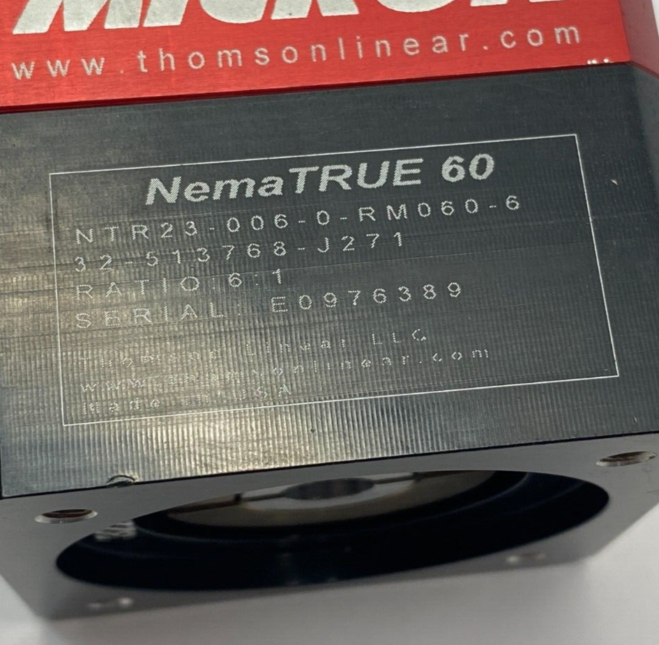 Thomson Linear NTR23-006-0-RM060-6 NemaTRUE 60 Gearhead 6:1 Ratio Size 23 Right - Maverick Industrial Sales