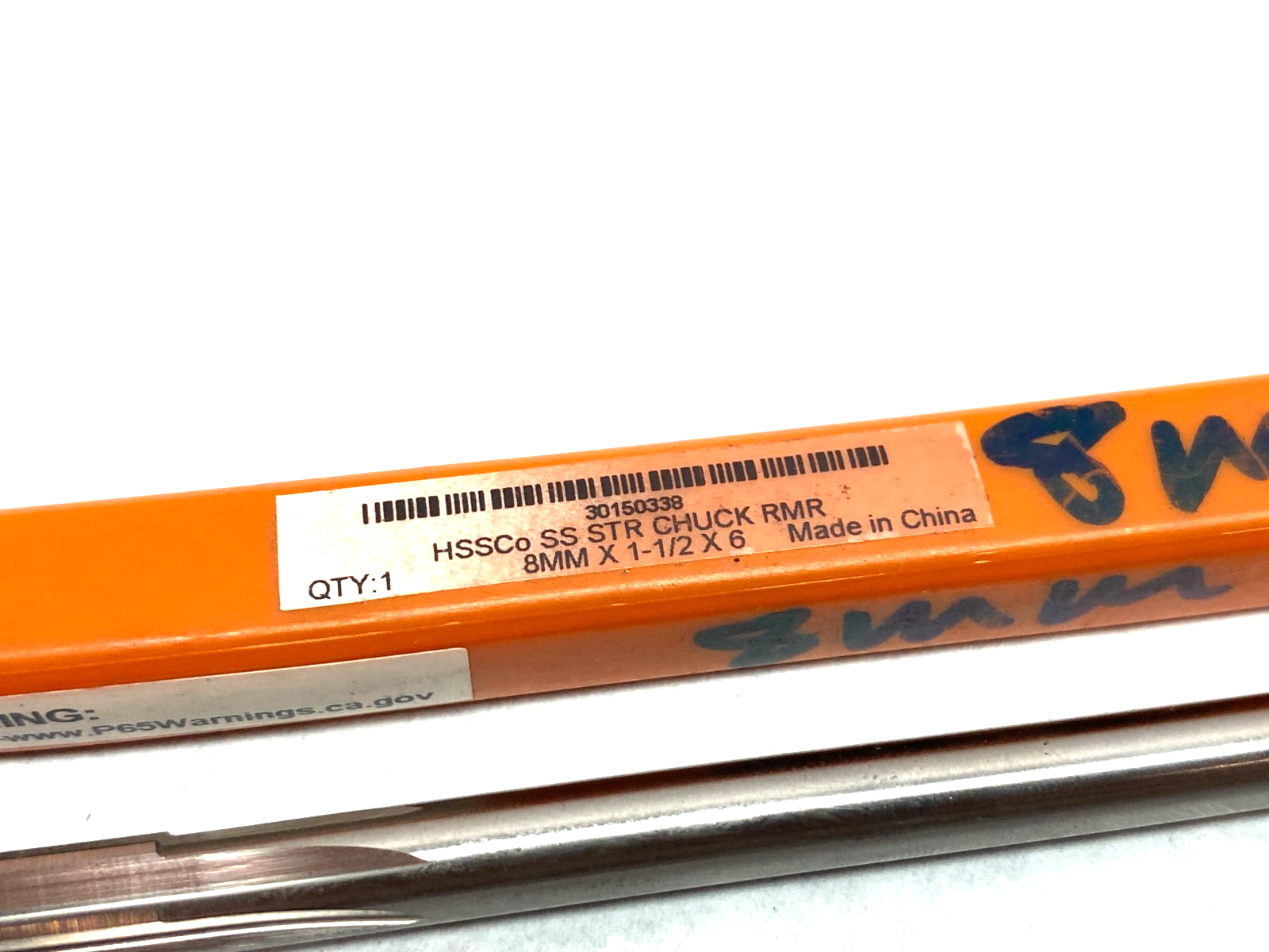 Hertel 30150338 Chucking Reamer: 8 mm Dia, 6" OAL, 1-1/2" Flute Length - Maverick Industrial Sales