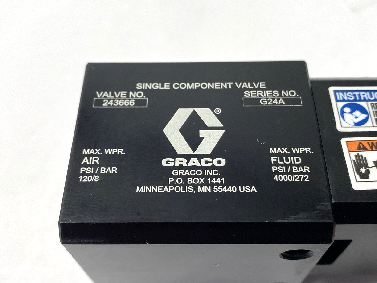 Graco 243666 Single Component 1K Ultra-Lite Pneumatic Dispense Valve - Maverick Industrial Sales