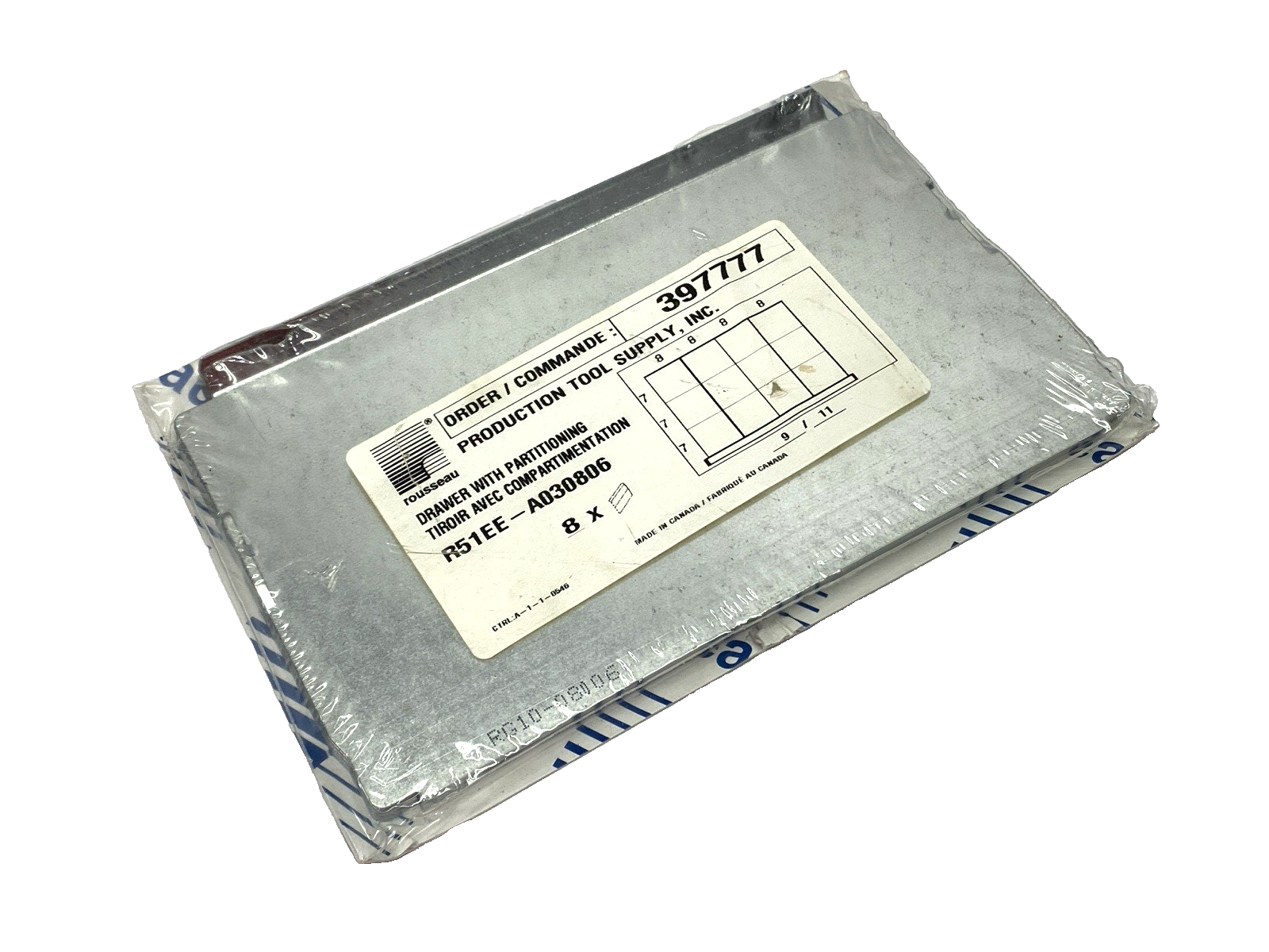 R51EE-A052404 | Rousseau Metal Drawer with Partitioning PKG OF 8 - New - Maverick Industrial Sales
