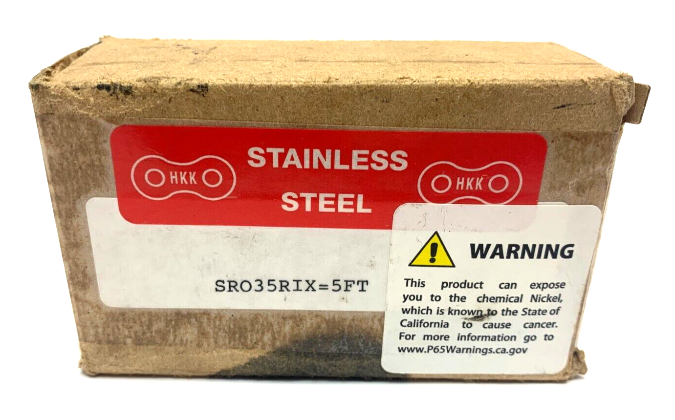 HHK Chain SR035RIX=5FT Stainless Steel Roller Chain Link 5' - New – Open box - Maverick Industrial Sales