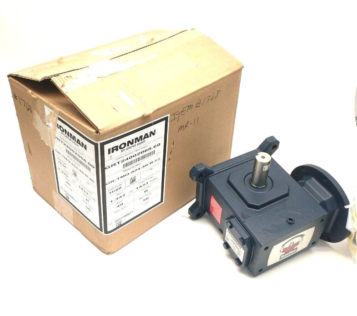 Grove Gear GR-TMQ-824-40-R-56 Right Angle Worm Gear Reducer 40:1 GRT24002068.00 - Maverick Industrial Sales