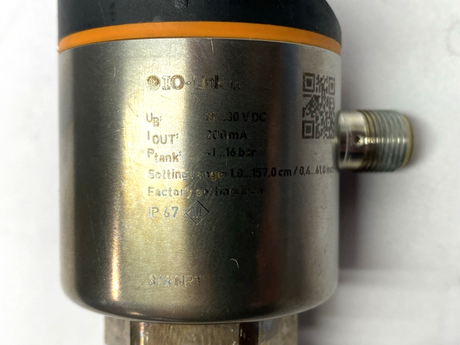 LR7300 | ifm Continuous Level Sensor LR0000B-BN34AQPKG/US - For parts or not working - Maverick Industrial Sales