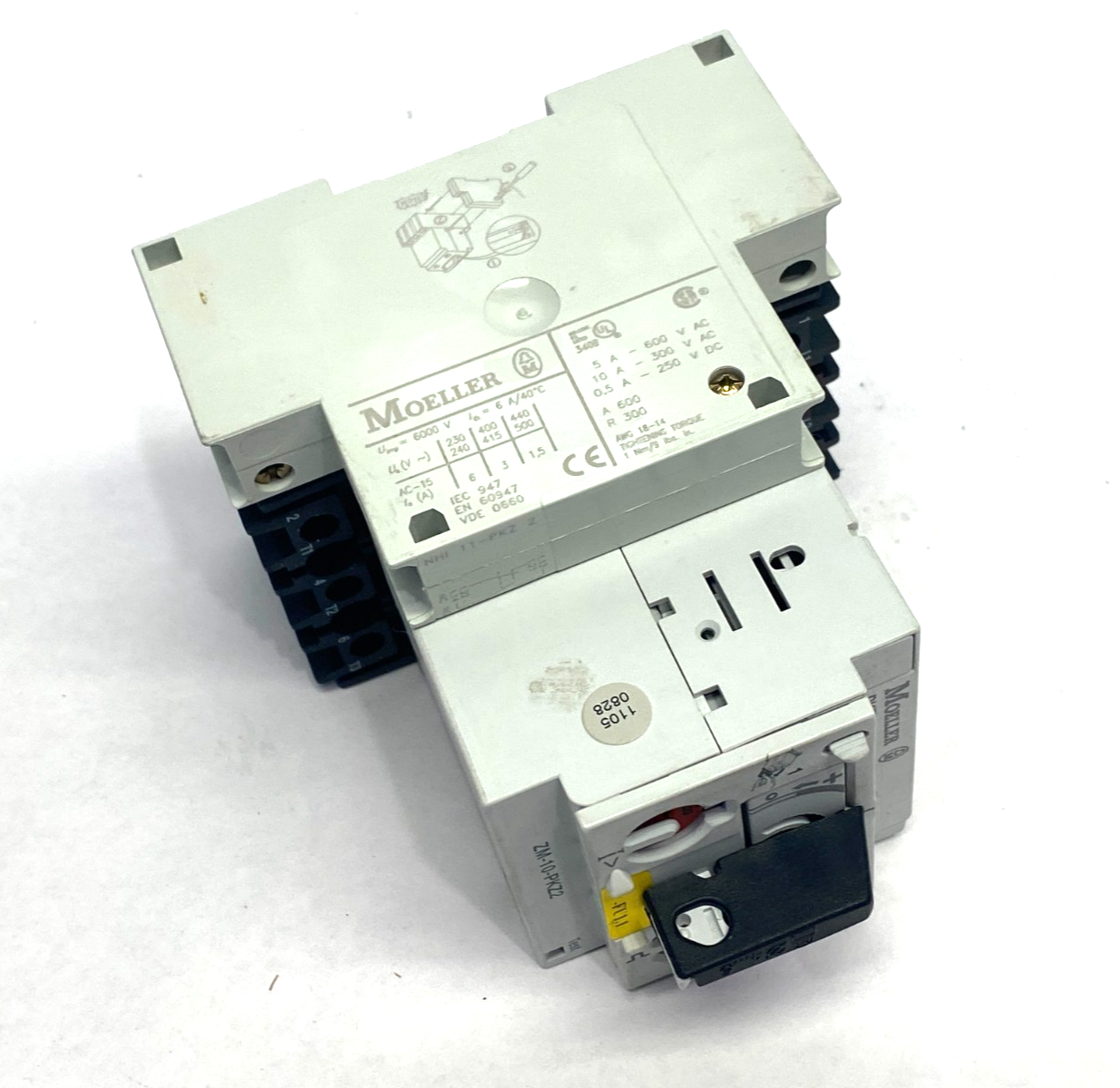 PKZ 2,ZM-10-PKZ2 | Moeller PKZ 2, ZM-10-PKZ2, NHI 11-PKZ 2 Motor Protection Breaker Assembly - Used - Maverick Industrial Sales